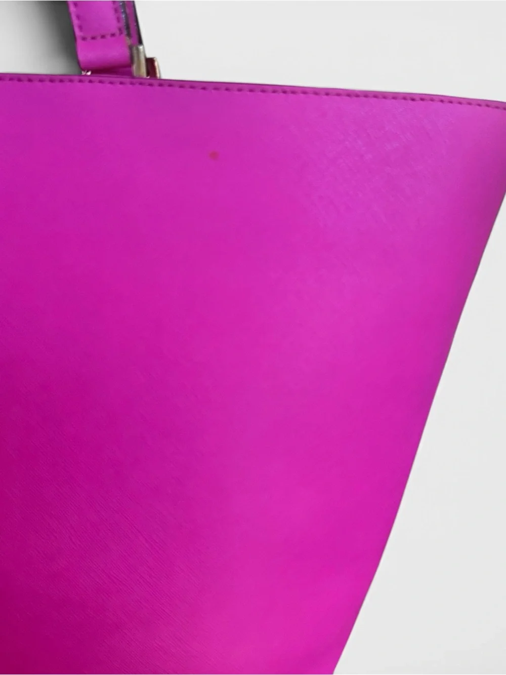 ✨ Kate Spade Hot Pink Saffiano Leather Tote Shoulder Bag EUC Barbiecore